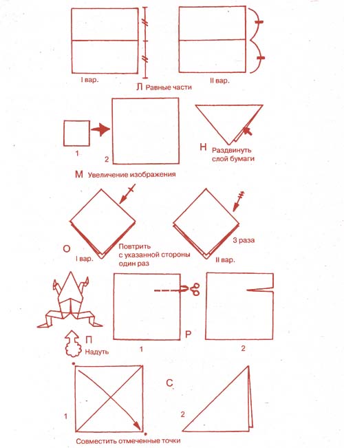 Азбука оригами: условные знаки и обозначения, базовые складки и формы, приемы складывания